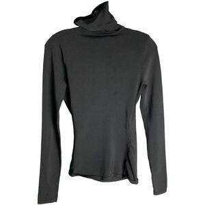Cache Top‎ Shirt Women S Black 90's Y2K Turtleneck Back Keyhole Pullover Stretch